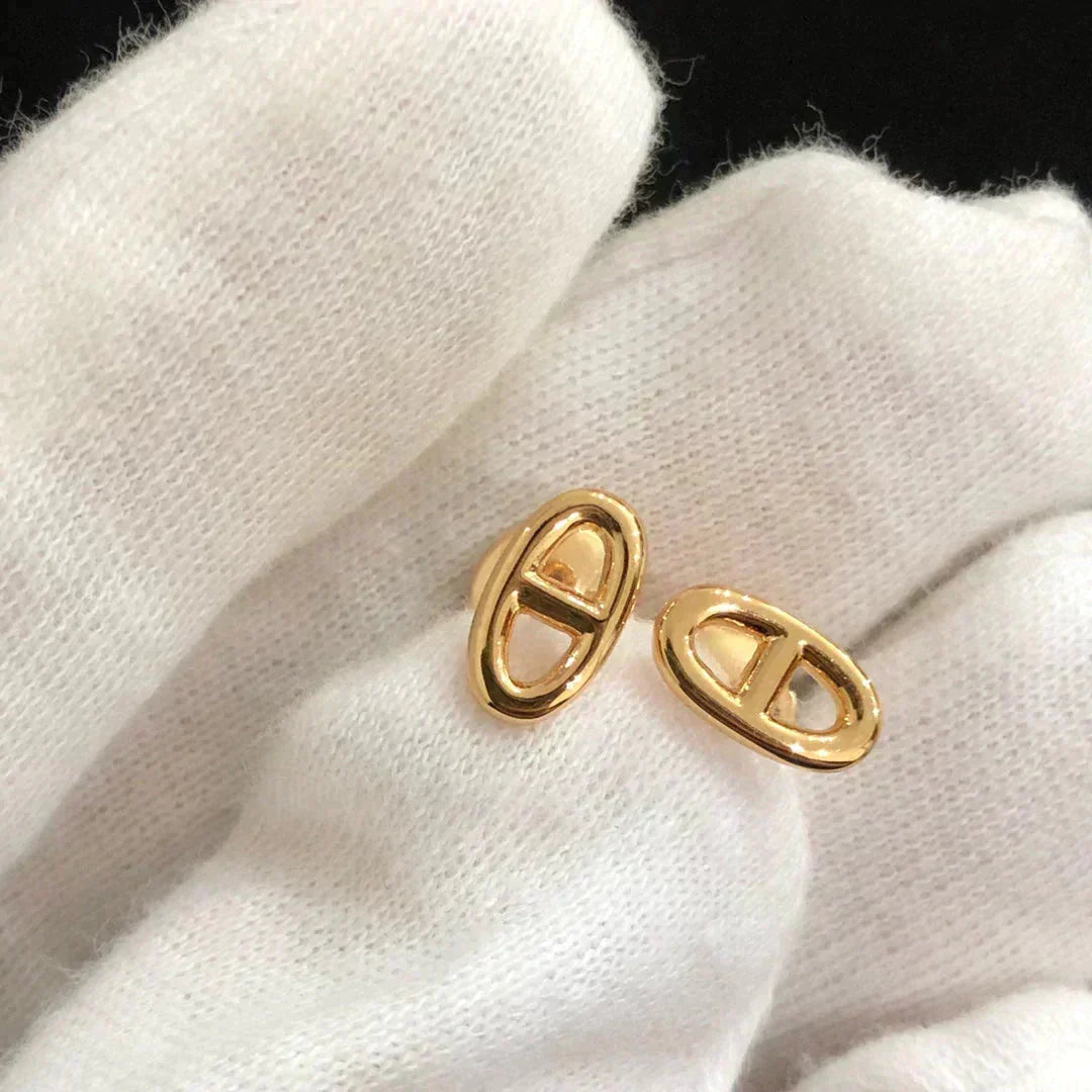 ¡®lume Jewelry¡¯CHAINE SMALL EARRINGS GOLD AND SILVER