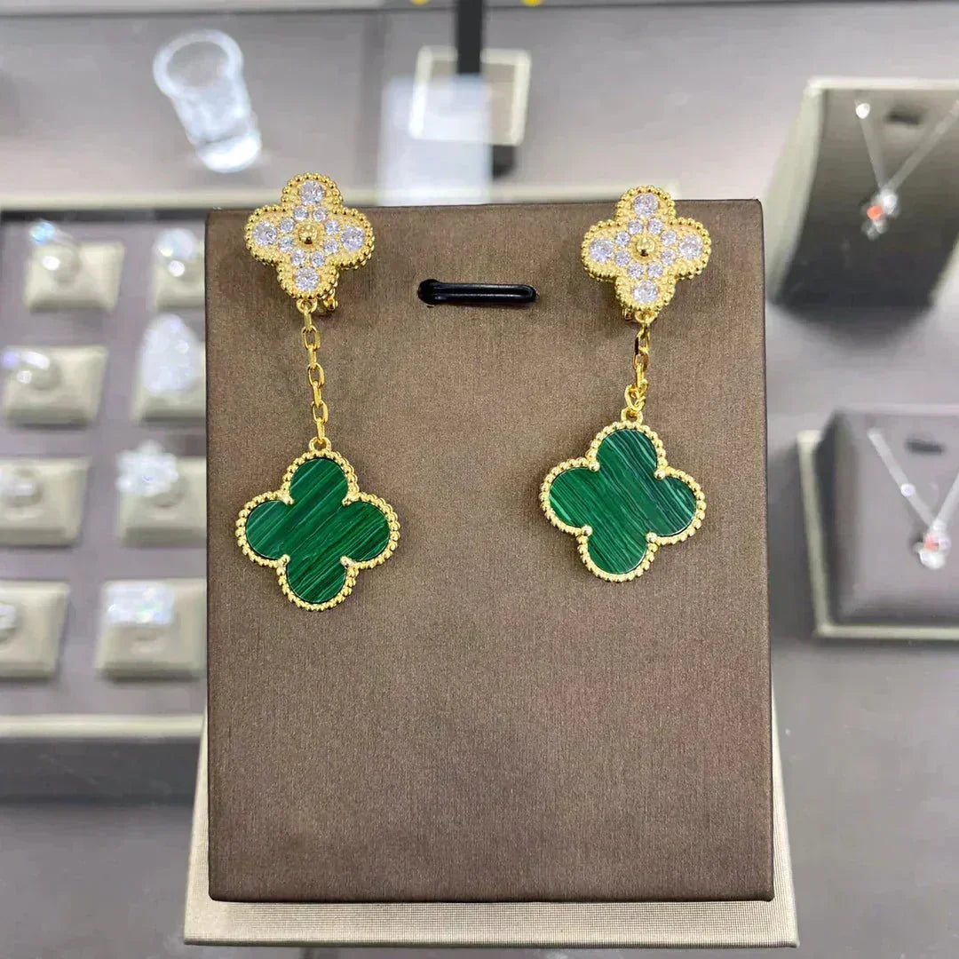 ¡®lume Jewelry¡¯CLOVER  2 MOTIFS  DIAMOND  EARRINGS (MULTIPLE CHOICESç´