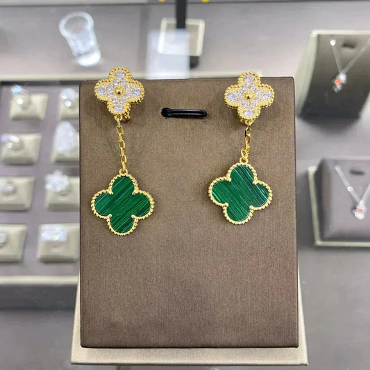 ¡®lume Jewelry¡¯CLOVER  2 MOTIFS  DIAMOND  EARRINGS (MULTIPLE CHOICESç´