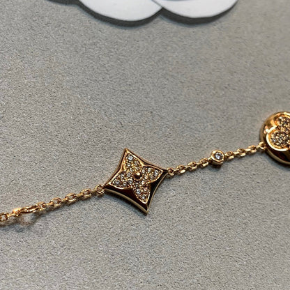 ¡®lume Jewelry¡¯STAR AND SUN 4 MOTIFS GOLD DIAMONDS BRACELET