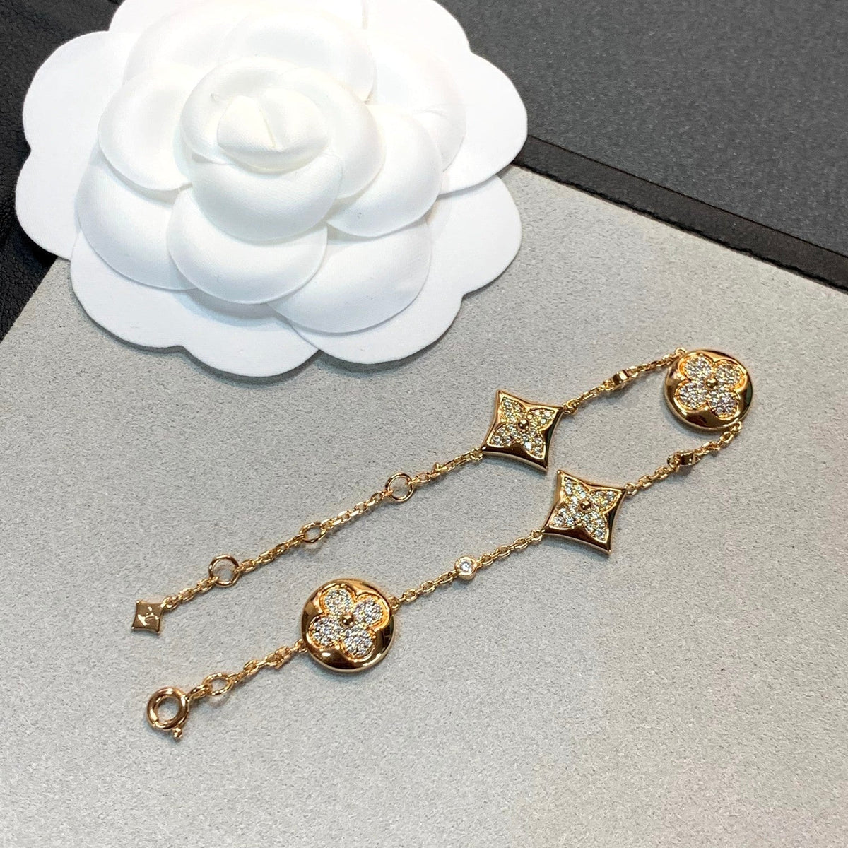 ¡®lume Jewelry¡¯STAR AND SUN 4 MOTIFS GOLD DIAMONDS BRACELET