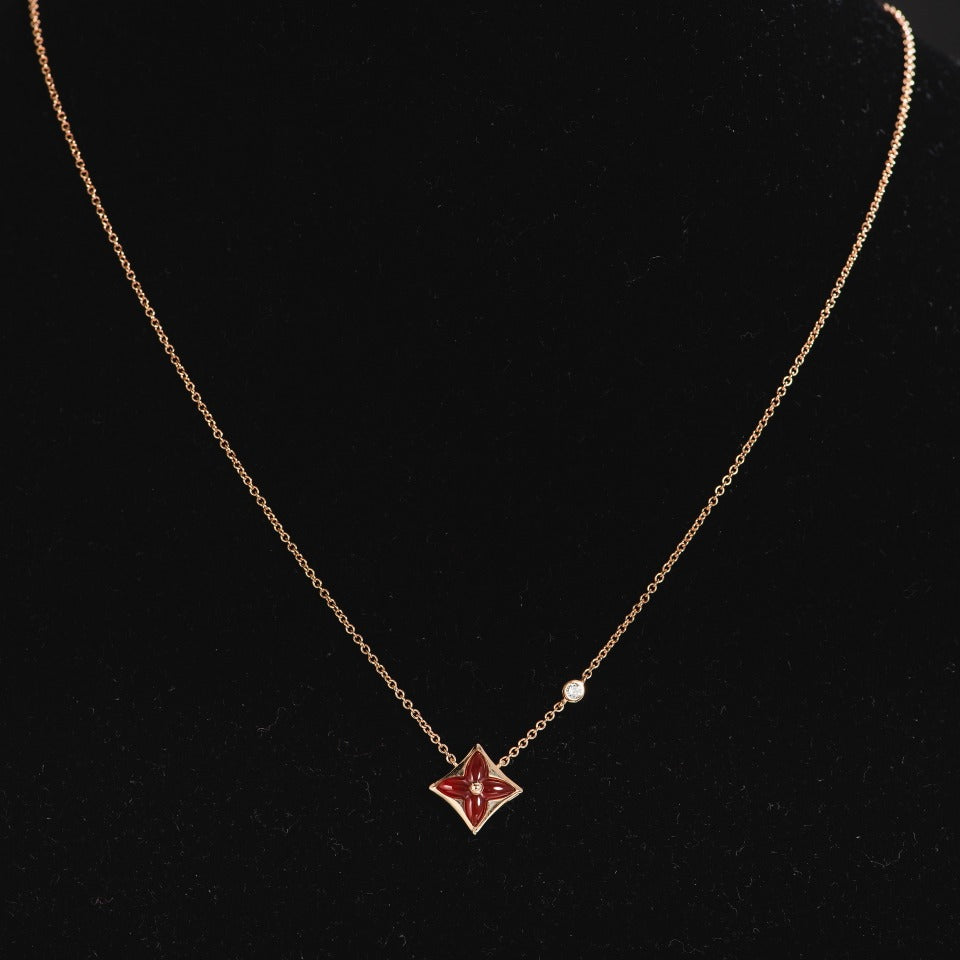 ¡®lume Jewelry¡¯STAR NECKLACE PINK GOLD 1 DIAMOND
