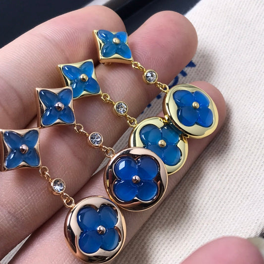 ¡®lume Jewelry¡¯STAR AND SUN AGATE DIAMOND EARRINGS