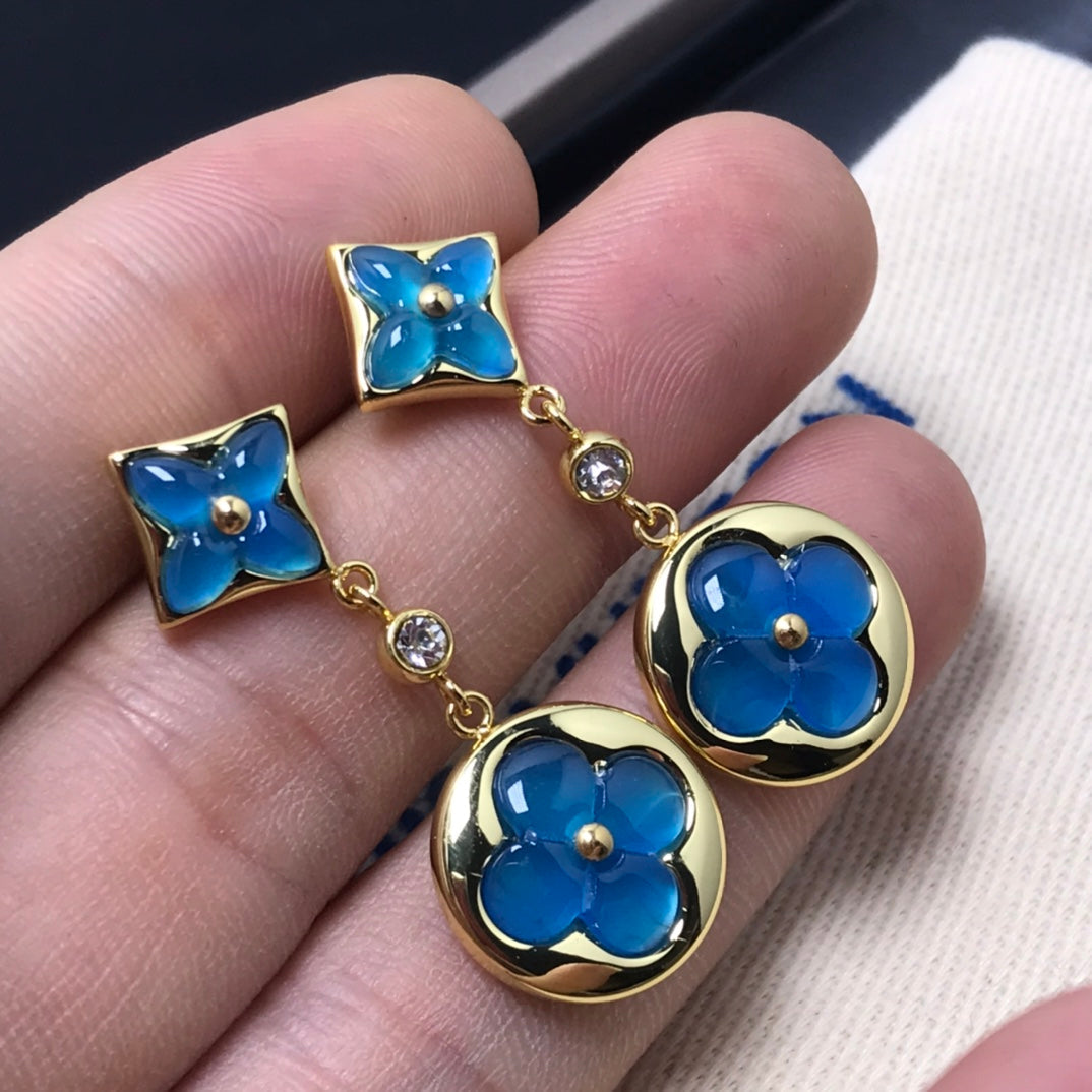 ¡®lume Jewelry¡¯STAR AND SUN AGATE DIAMOND EARRINGS