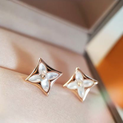 ¡®lume Jewelry¡¯STAR MOP PINK GOLD EARRINGS