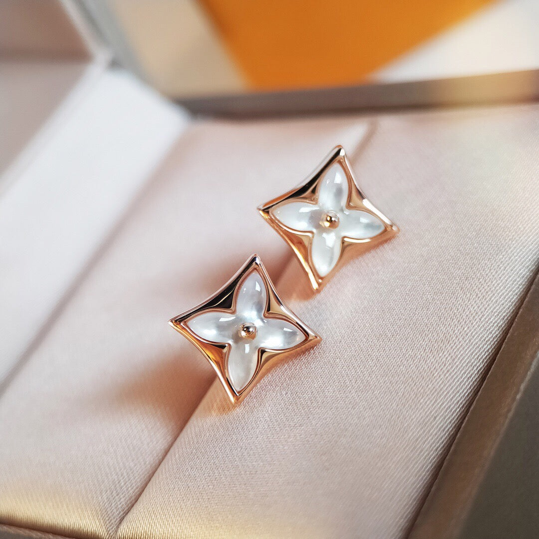 ¡®lume Jewelry¡¯STAR MOP PINK GOLD EARRINGS