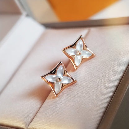 ¡®lume Jewelry¡¯STAR MOP PINK GOLD EARRINGS