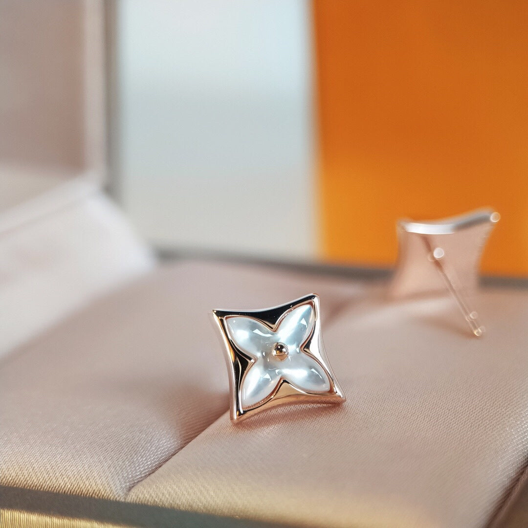 ¡®lume Jewelry¡¯STAR MOP PINK GOLD EARRINGS