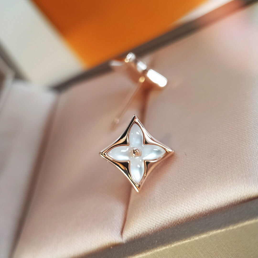 ¡®lume Jewelry¡¯STAR MOP PINK GOLD EARRINGS