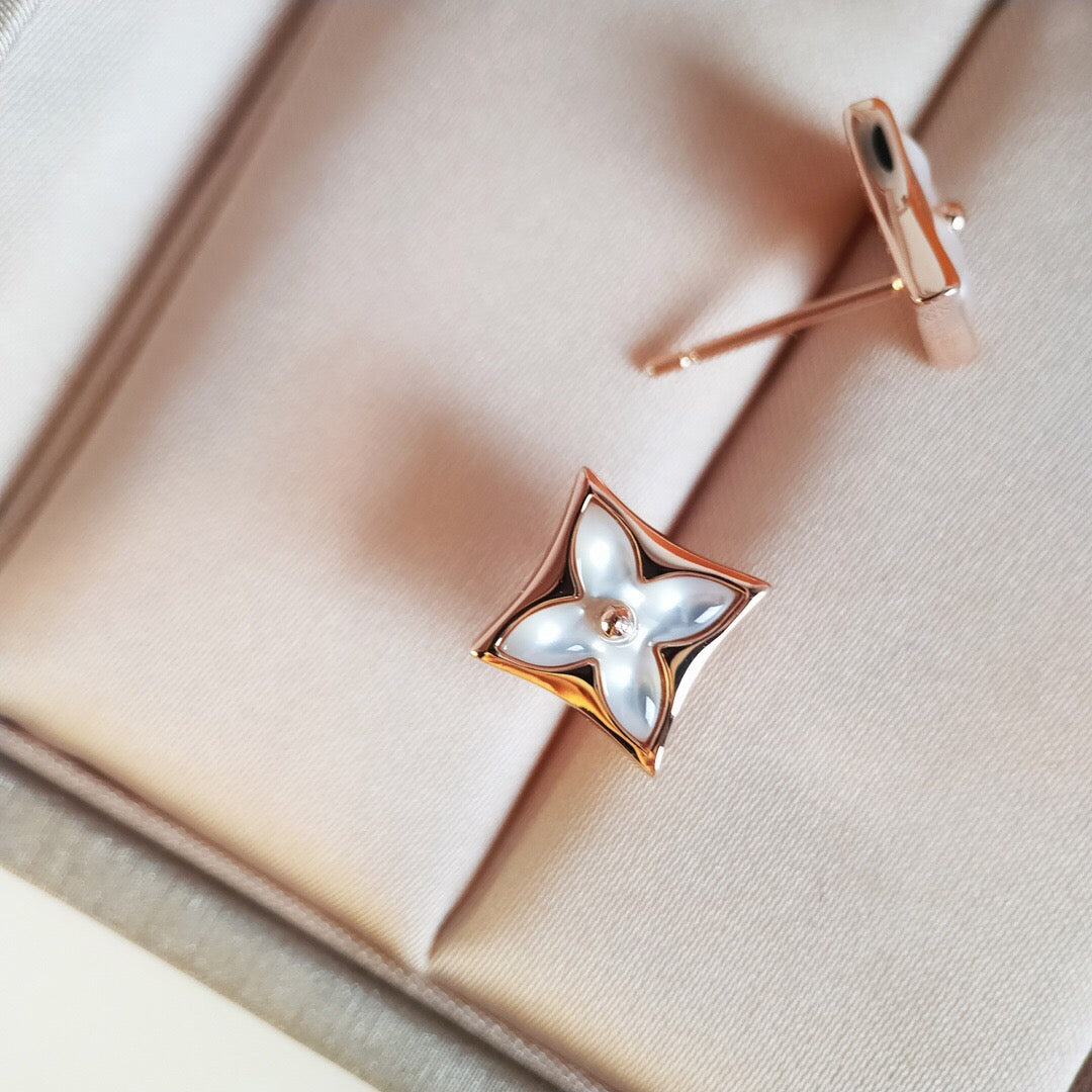 ¡®lume Jewelry¡¯STAR MOP PINK GOLD EARRINGS