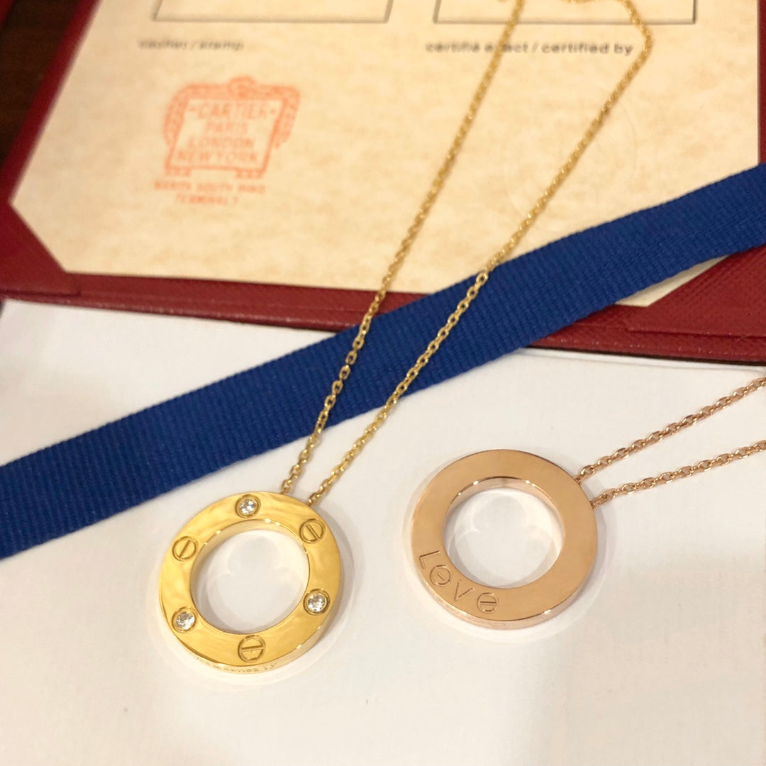 ¡®lume Jewelry¡¯LOVE NECKLACE 16MM 3 DIAMONDS