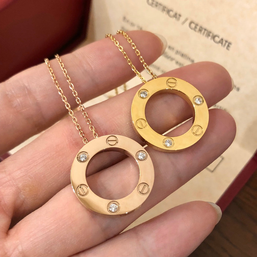 ¡®lume Jewelry¡¯LOVE NECKLACE 16MM 3 DIAMONDS