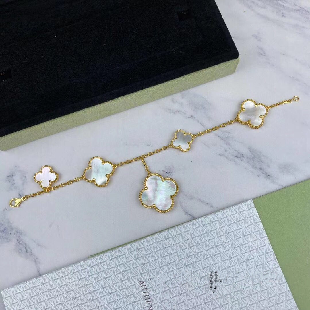 ¡®lume Jewelry¡¯MAGIC CLOVER MOP GOLD BRACELET 5 MOTIFS