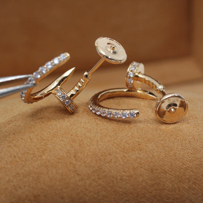¡®lume Jewelry¡¯JUSTE EARRINGS 12.75MM PINK GOLD DIAMOND