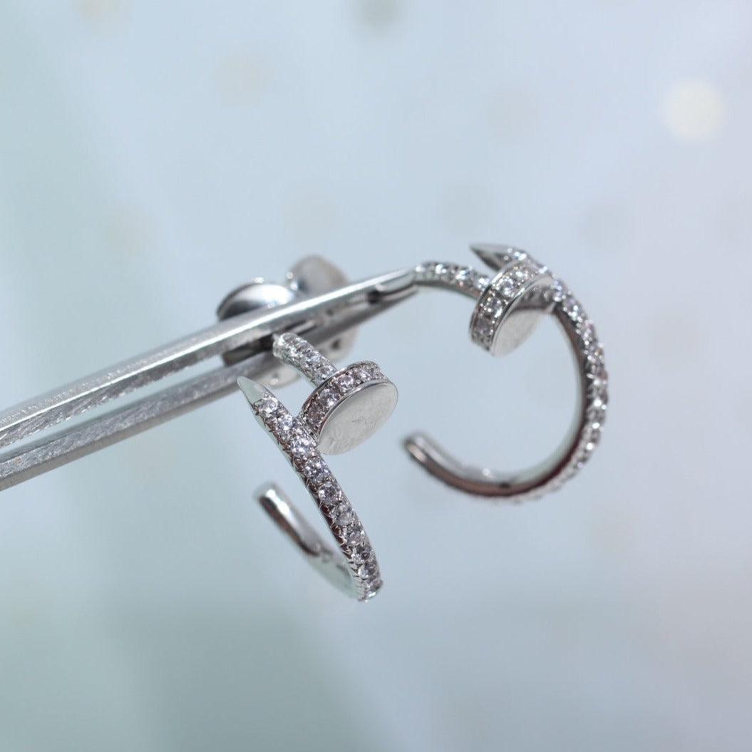 ¡®lume Jewelry¡¯JUSTE EARRINGS 12.75MM SILVER DIAMOND