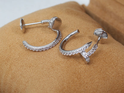 ¡®lume Jewelry¡¯JUSTE EARRINGS 12.75MM SILVER DIAMOND