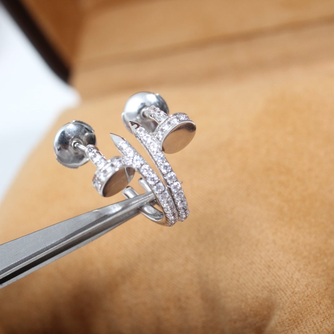¡®lume Jewelry¡¯JUSTE EARRINGS 12.75MM SILVER DIAMOND