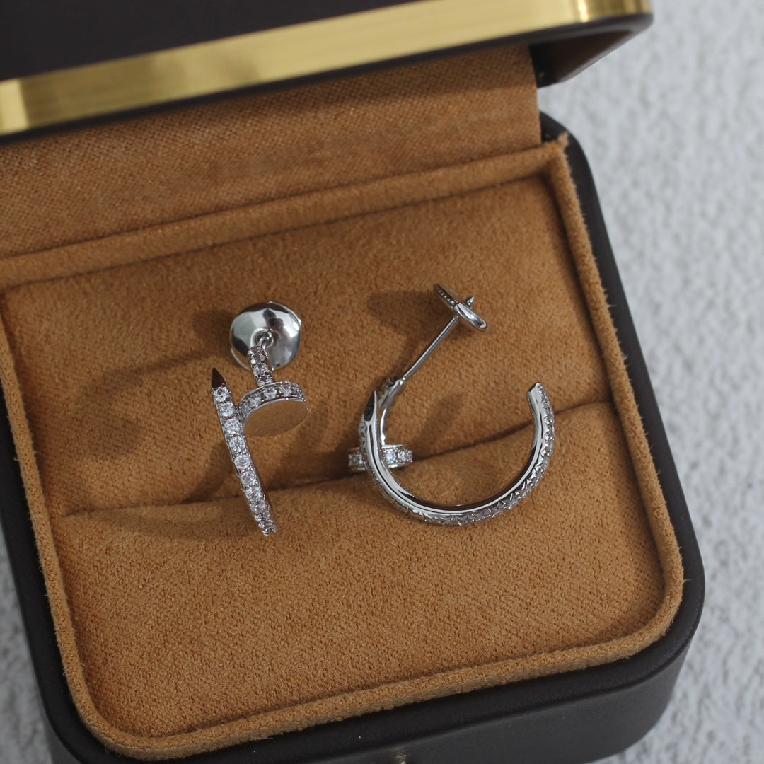 ¡®lume Jewelry¡¯JUSTE EARRINGS 12.75MM SILVER DIAMOND
