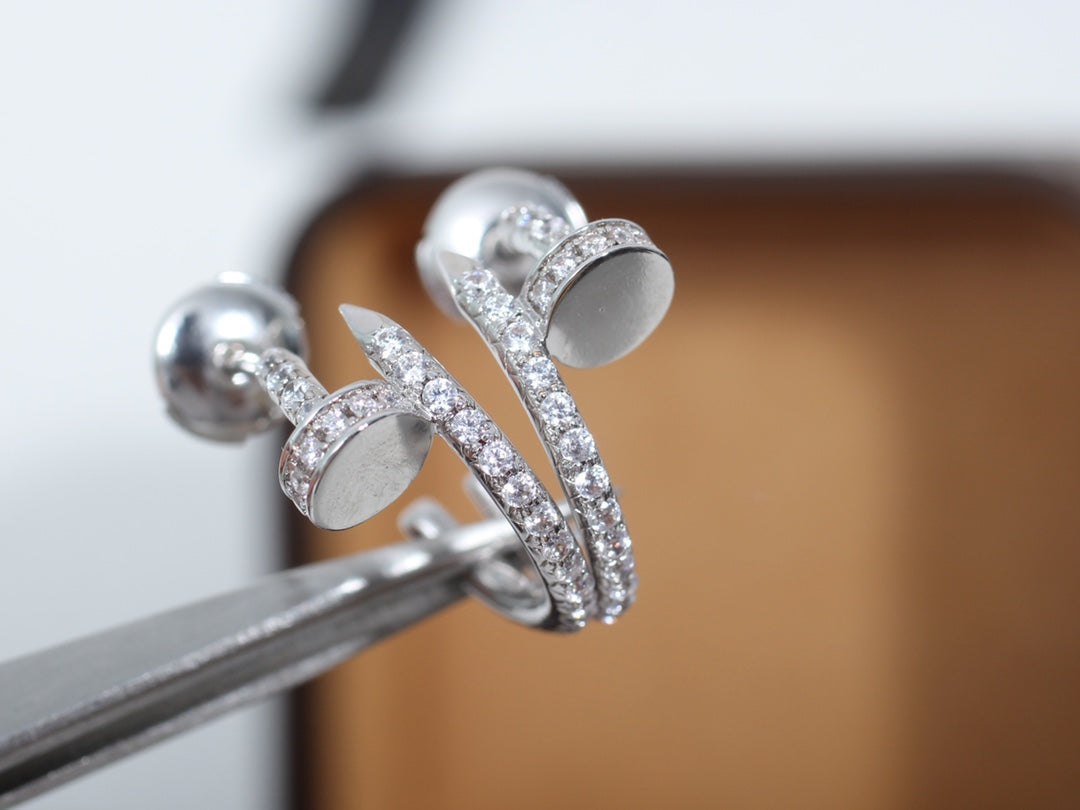 ¡®lume Jewelry¡¯JUSTE EARRINGS 12.75MM SILVER DIAMOND