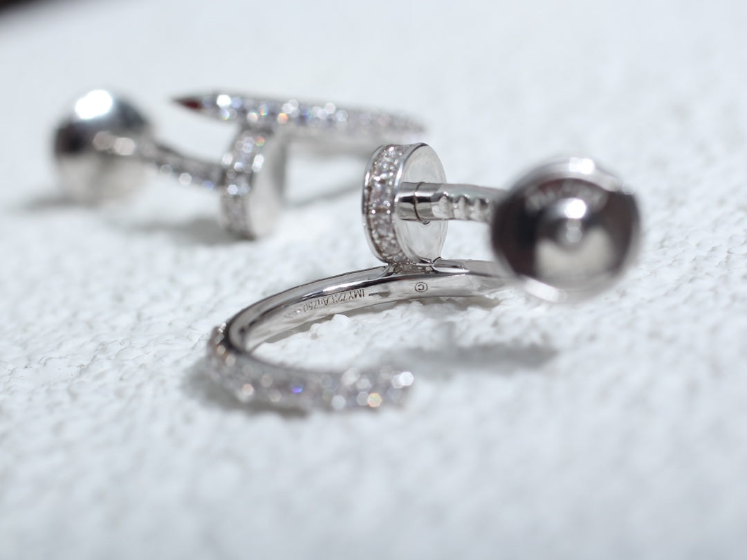 ¡®lume Jewelry¡¯JUSTE EARRINGS 12.75MM SILVER DIAMOND