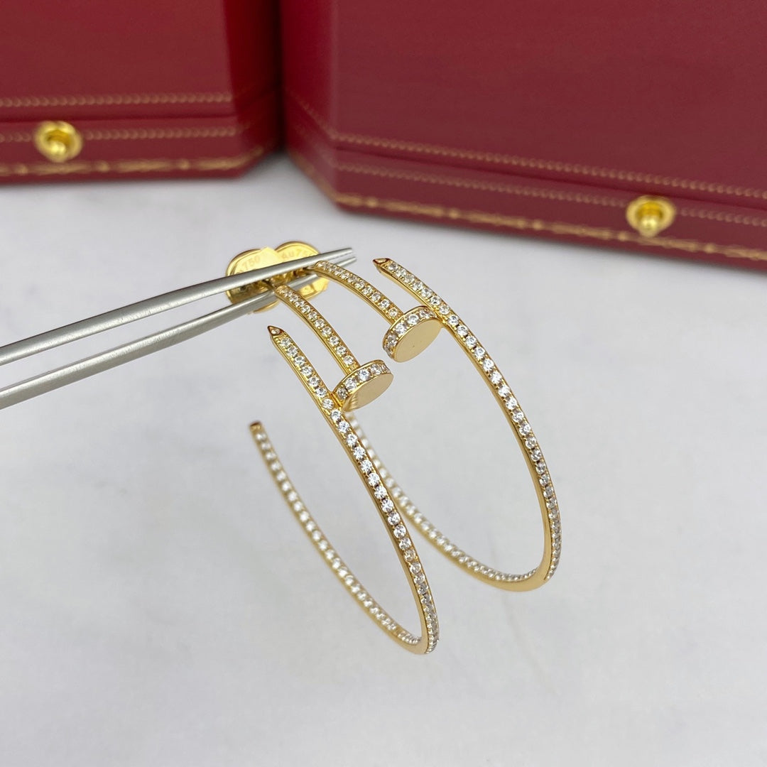 ¡®lume Jewelry¡¯JUSTE EARRINGS FULL DIAMONDS 1.8MM