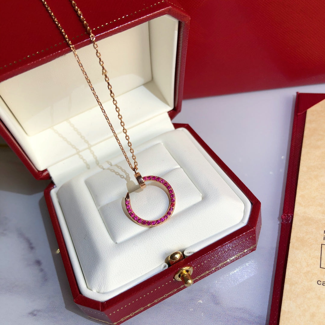¡®lume Jewelry¡¯JUSTE NECKLACE GOLD RED DIAMONDS