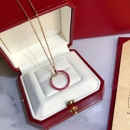 ¡®lume Jewelry¡¯JUSTE NECKLACE GOLD RED DIAMONDS