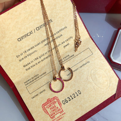 ¡®lume Jewelry¡¯JUSTE NECKLACE GOLD RED DIAMONDS