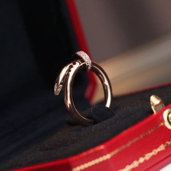 ¡®lume Jewelry¡¯JUSTE RING 2.65MM PINK GOLD DIAMOND