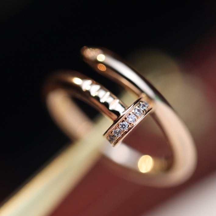 ¡®lume Jewelry¡¯JUSTE RING 2.65MM PINK GOLD DIAMOND