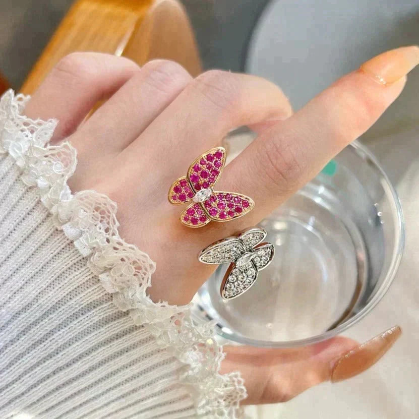 ¡®lume Jewelry¡¯TWIN BUTTERFLY DIAMOND RING
