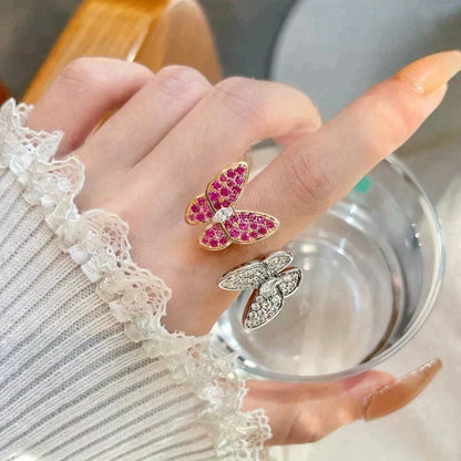 ¡®lume Jewelry¡¯TWIN BUTTERFLY DIAMOND RING