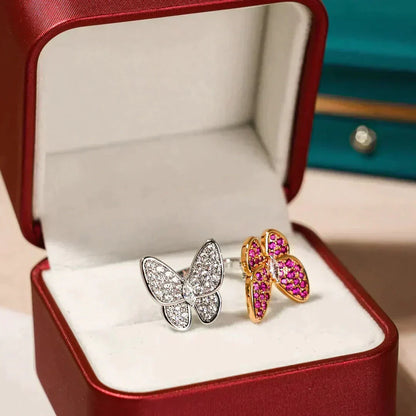 ¡®lume Jewelry¡¯TWIN BUTTERFLY DIAMOND RING
