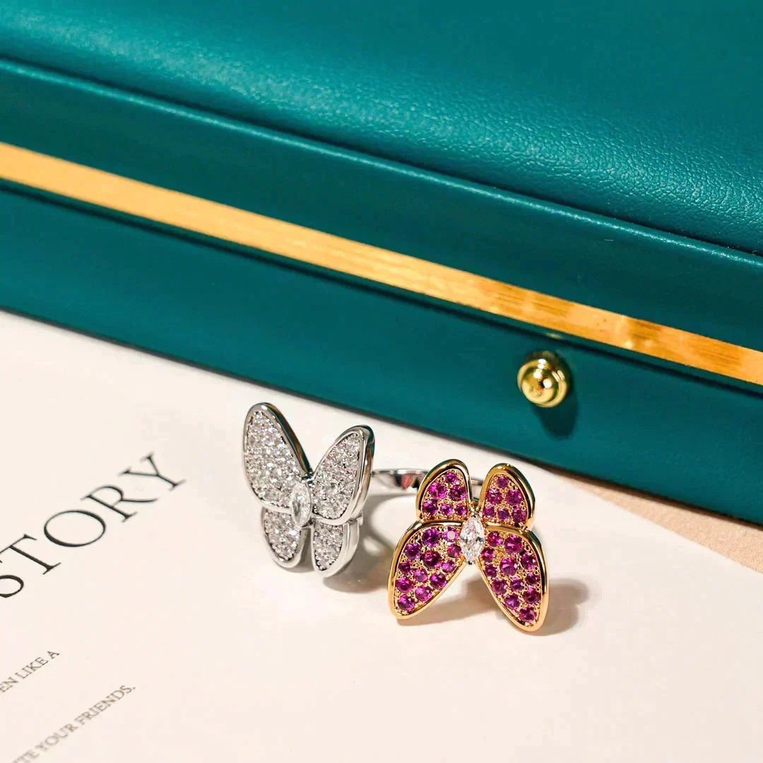 ¡®lume Jewelry¡¯TWIN BUTTERFLY DIAMOND RING