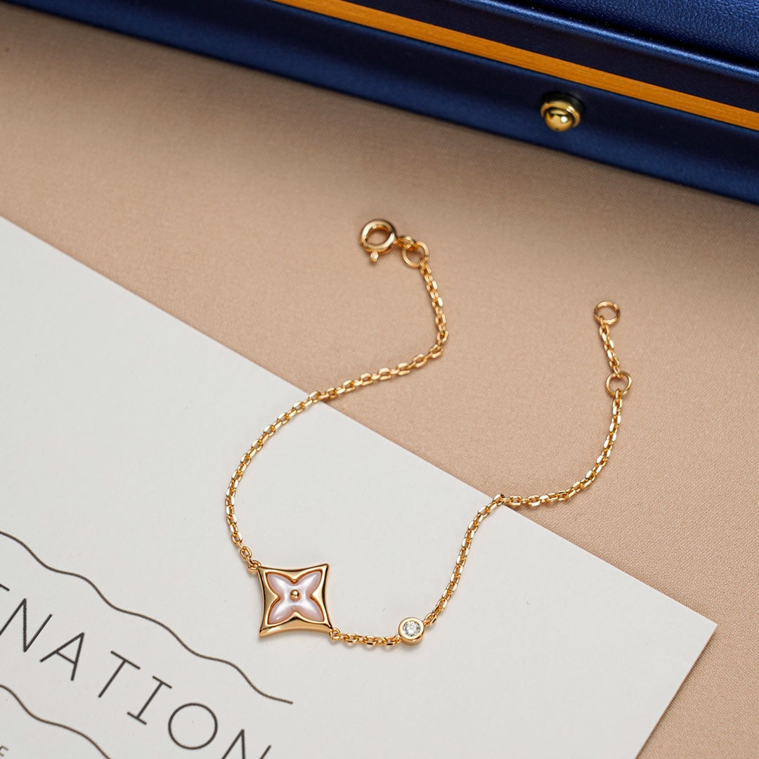 ¡®lume Jewelry¡¯STAR 1 DIAMOND PINK GOLD BRACELET