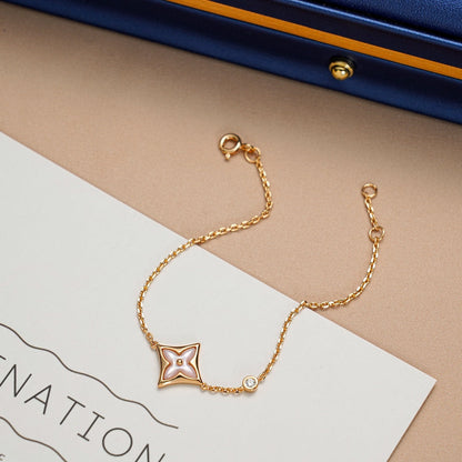 ¡®lume Jewelry¡¯STAR 1 DIAMOND PINK GOLD BRACELET