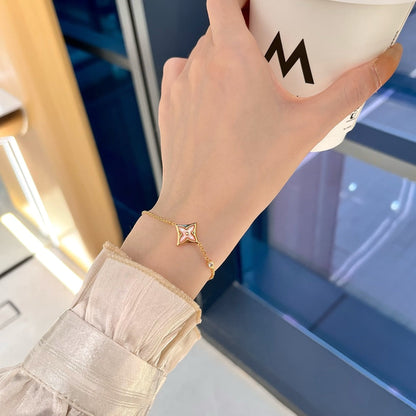 ¡®lume Jewelry¡¯STAR 1 DIAMOND PINK GOLD BRACELET