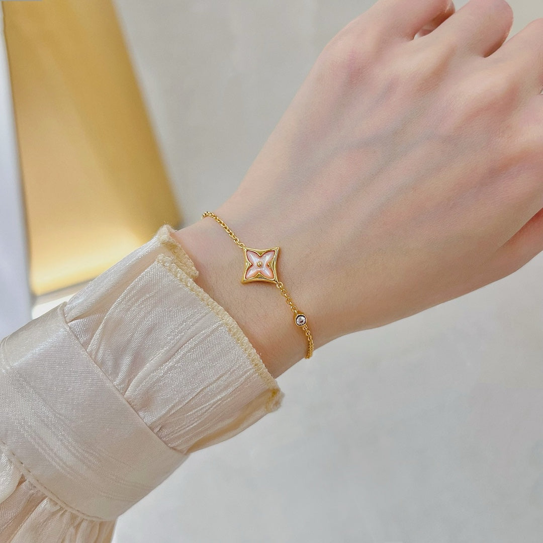 ¡®lume Jewelry¡¯STAR 1 DIAMOND PINK GOLD BRACELET
