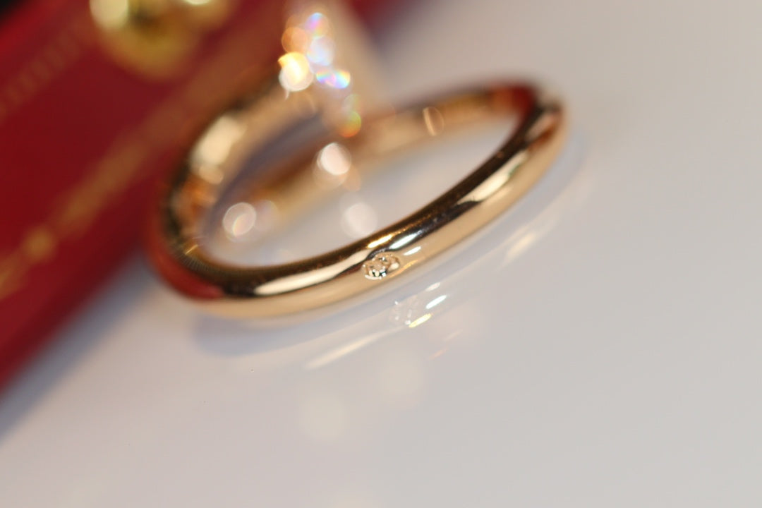 [lume Jewelry]Size 7 ring with real gold and diamonds