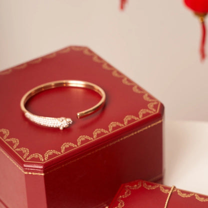 ¡®lume Jewelry¡¯PANTHERE ROSE GOLD DIAMOND OPEN BRACELET