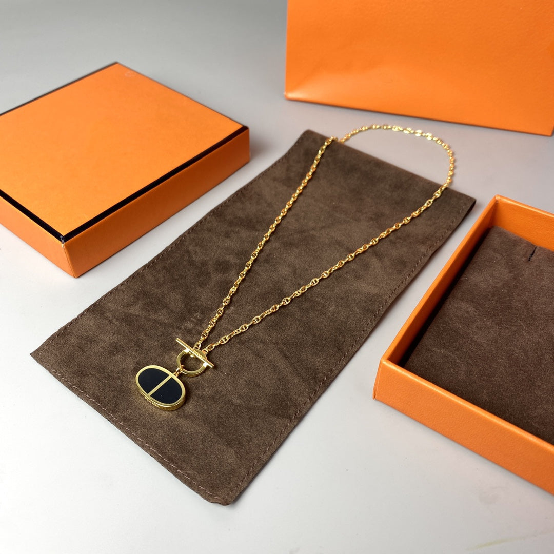 ¡®lume Jewelry¡¯CHAINE VERSO BLACK CERAMIC NECKLACE