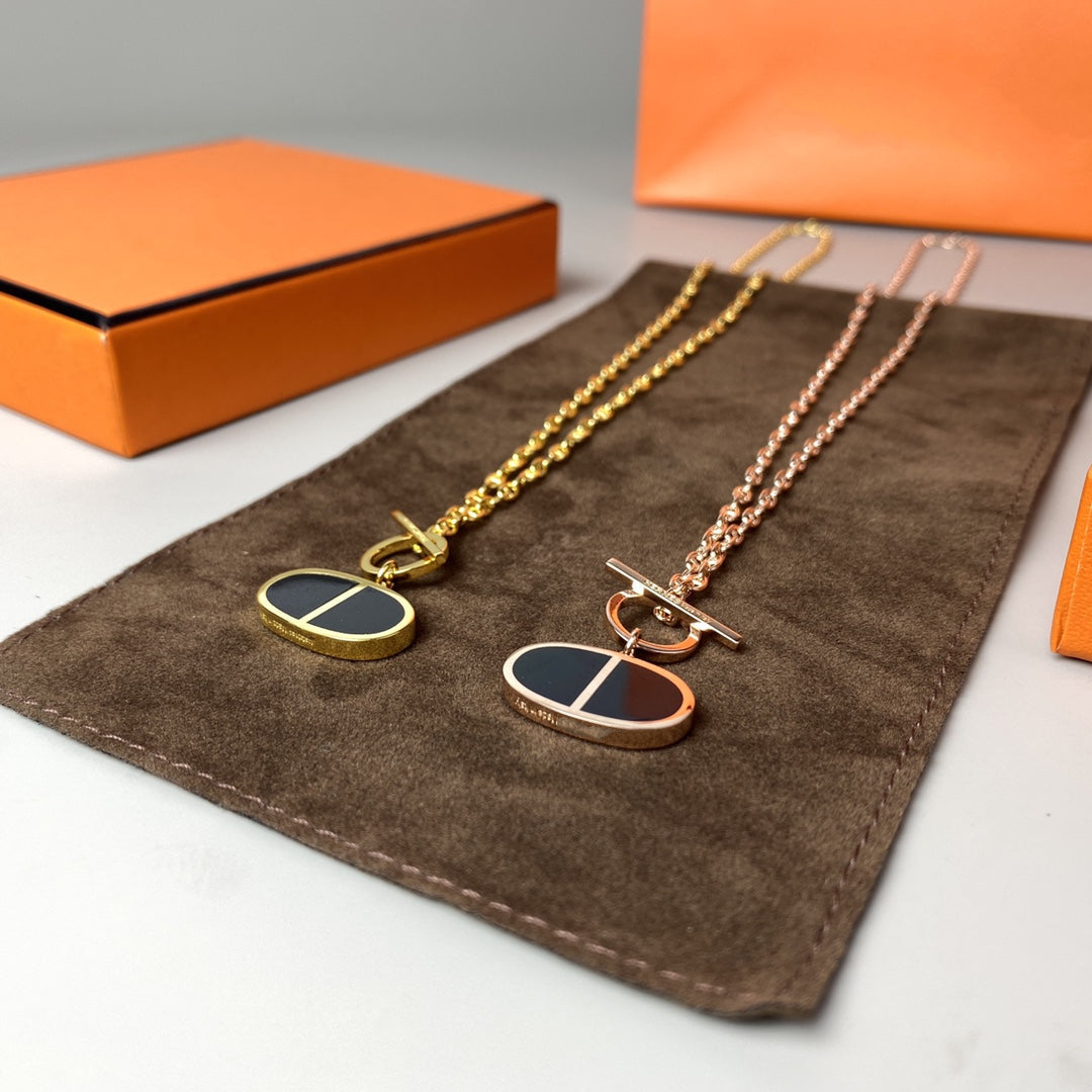 ¡®lume Jewelry¡¯CHAINE VERSO BLACK CERAMIC NECKLACE