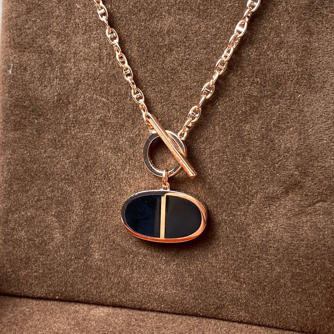 ¡®lume Jewelry¡¯CHAINE VERSO BLACK CERAMIC NECKLACE