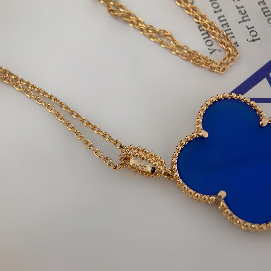 ¡®lume Jewelry¡¯CLOVER 25MM NECKLACE TURQUOISE ROSE GOLD