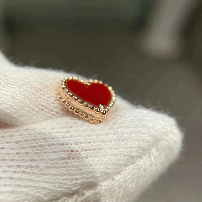 ¡®lume Jewelry¡¯HEART CARNELIAN STUD EARRINGS