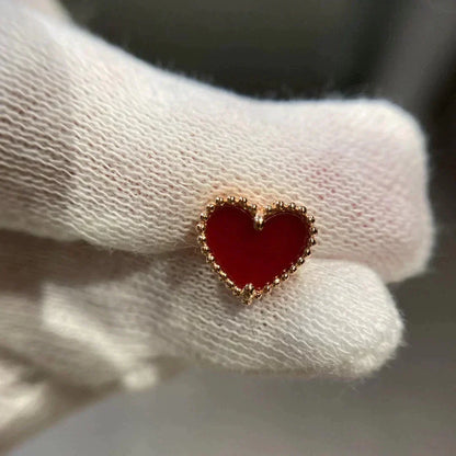 ¡®lume Jewelry¡¯HEART CARNELIAN STUD EARRINGS