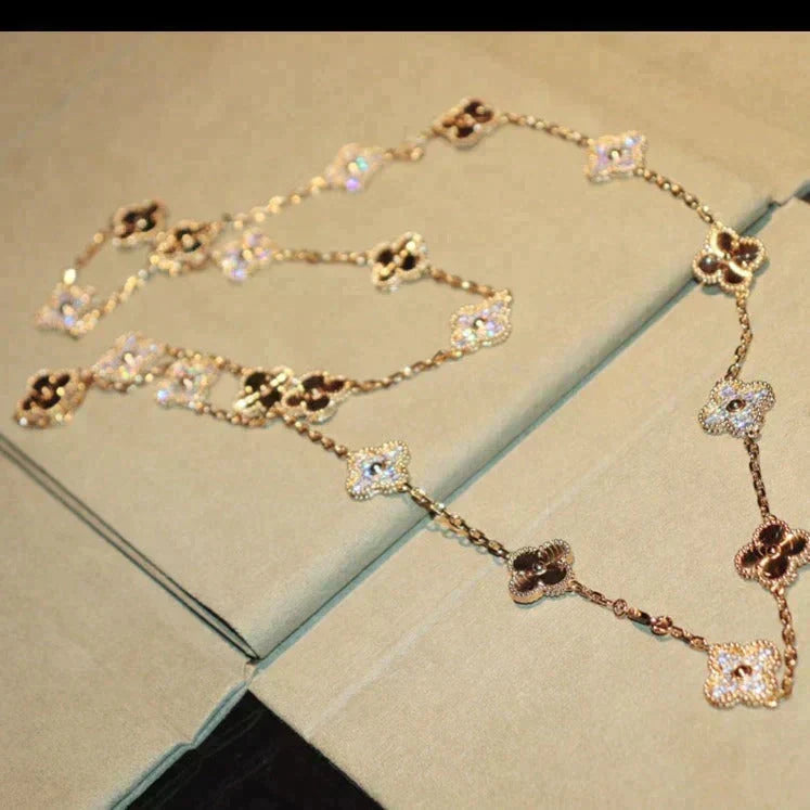 ¡®lume Jewelry¡¯CLOVER 20 MOTIFS LASER DIAMOND NECKLACE