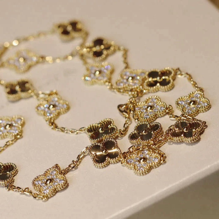 ¡®lume Jewelry¡¯CLOVER 20 MOTIFS LASER DIAMOND NECKLACE