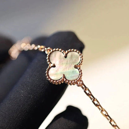 ¡®lume Jewelry¡¯CLOVER 20 MOTIFS DARK MOP DIAMOND  NECKLACE