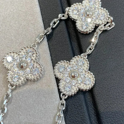 [lume Jewelry] New  CLOVER 5 MOTIF FULL DIAMOND BRACELET COLLECTION